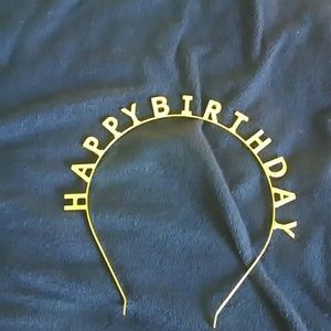 Gold Happy Birthday Headband